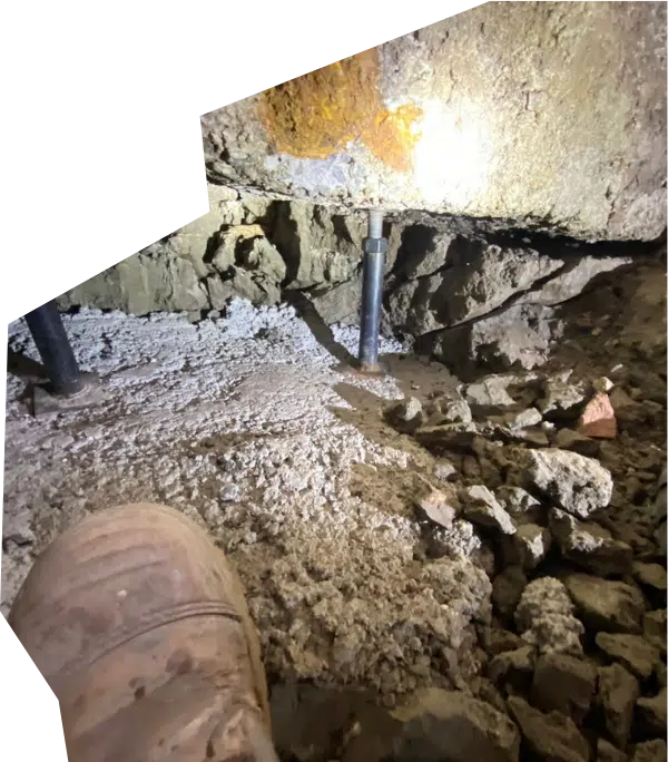 Raise & Relevel diagram illustrating What is Underpinning