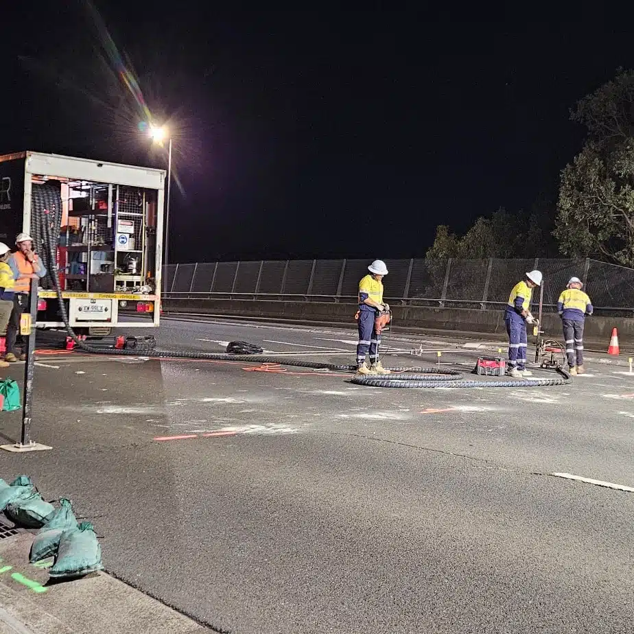Road Slab Relevelled Overnight project completed by Raise & Relevel - site view 3
