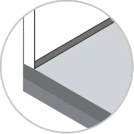 Illustration of a structural corner joint with a potential concrete crack