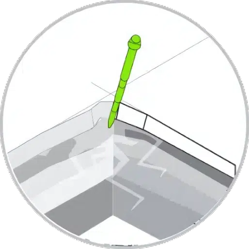 Illustration of structural repairs to a building foundation