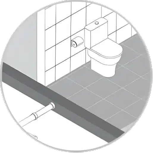 Illustration of sunken concrete and foundation settlement