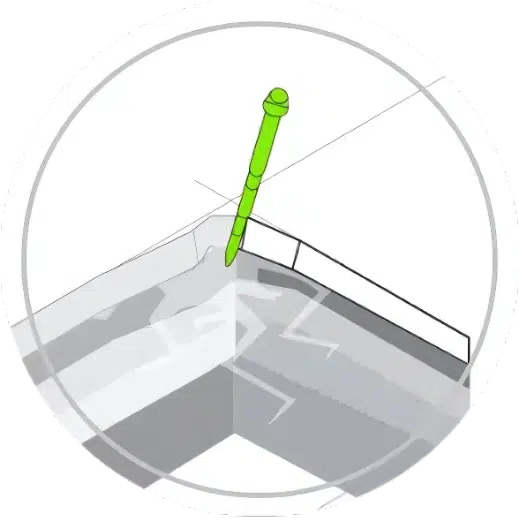 Illustration of filling voids beneath a concrete slab